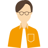 メガネの男性のイラスト