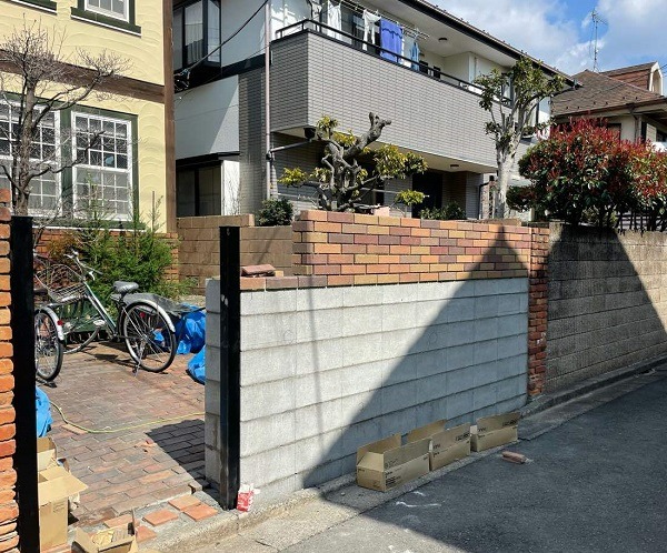 大阪府茨城市・S様邸 塀の増設工事