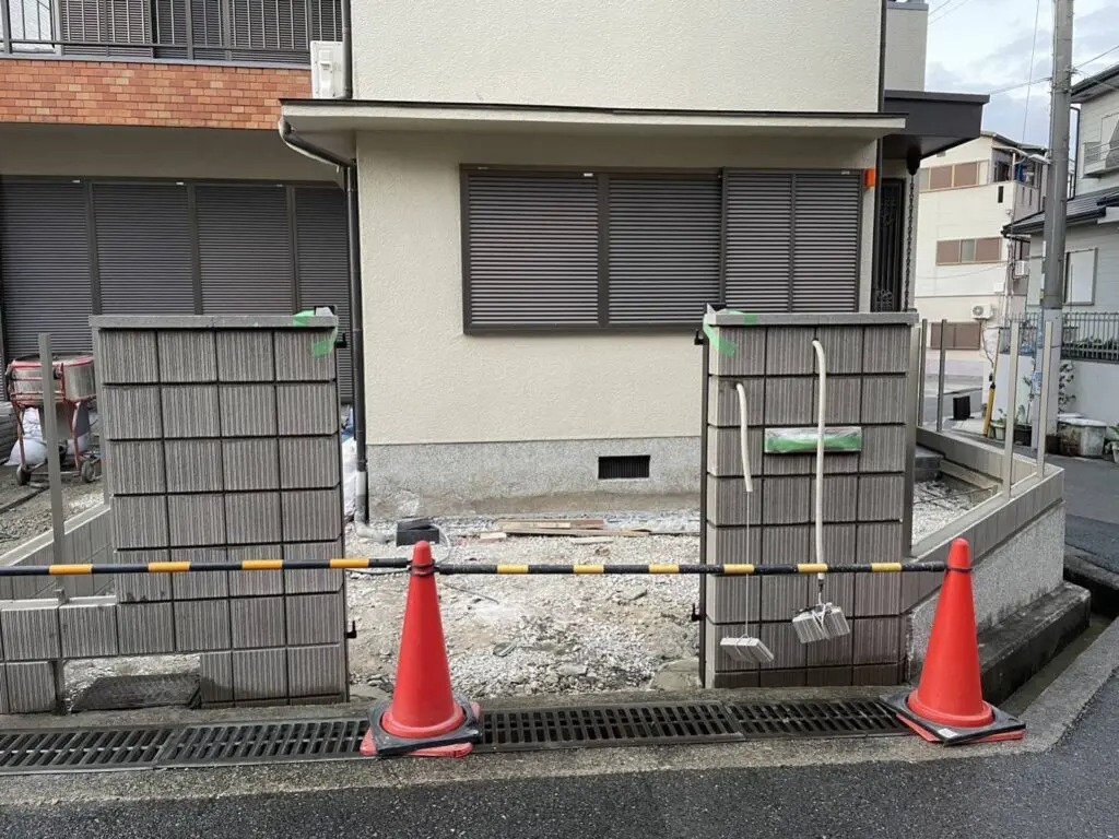大阪府吹田市朝日が丘町 ガレージ改修 外構工事