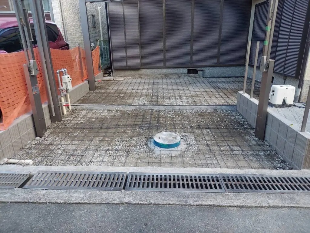 大阪府吹田市朝日が丘町 ガレージ改修 外構工事