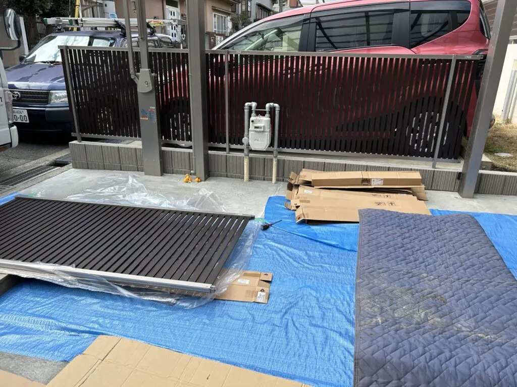 大阪府吹田市朝日が丘町 ガレージ改修 外構工事