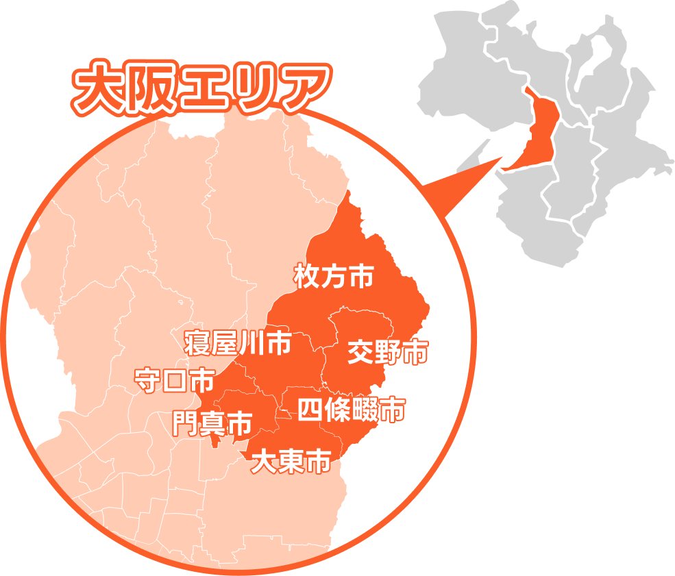 大阪エリア地図