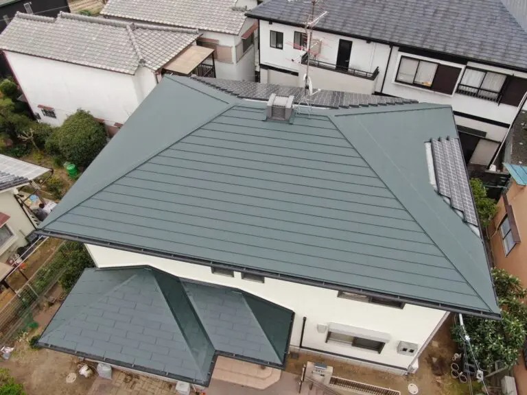 スレート屋根のカバー工法②